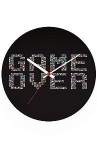 Relógio de Parede Game Over - Nerd e Geek - Presentes Criativos