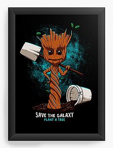 Quadro Decorativo A4 (33X24) Save The Galaxy