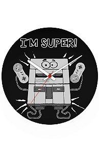 Relógio de Parede I'm Super Nintendo - Nerd e Geek - Presentes Criativos