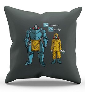 Almofada Decorativa  Fullmetal Chemist 45x45 - Nerd e Geek - Presentes Criativos