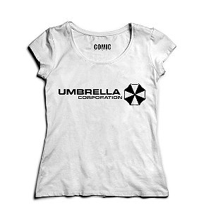 Camiseta Feminina Umbrella Corporation - Nerd e Geek - Presentes Criativos