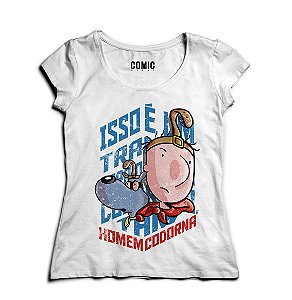 Camiseta Feminina Doug Homem Codorna - Nerd e Geek - Presentes Criativos