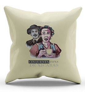 Almofada Decorativa  Chaves - Cinquenta Tons de Xicaras - Nerd e Geek - Presentes Criativos