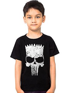 Camiseta Infantil Simpson Punisher   - Nerd e Geek - Presentes Criativos
