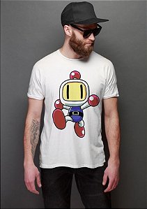 Camiseta Masculina  Bomberman - Nerd e Geek - Presentes Criativos