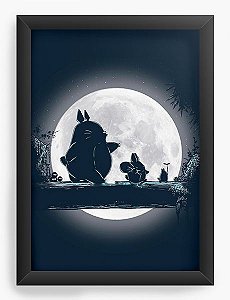 Quadro Decorativo A4 (33X24) Anime Totoro Hakuna Matata - Nerd e Geek - Presentes Criativos