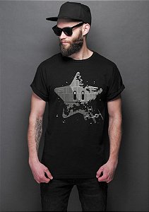 Camiseta Masculina  Super Estrela da Morte - Nerd e Geek - Presentes Criativos