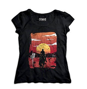 Camiseta  Feminina Red Dead Redemption Way to nowhere - Nerd e Geek - Presentes Criativos