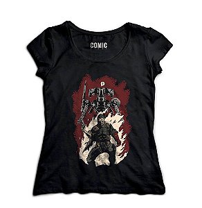 Camiseta Feminina  Hellboss - Nerd e Geek - Presentes Criativos