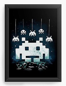 Quadro Decorativo A4 (33X24) Space Atari  - Nerd e Geek - Presentes Criativos