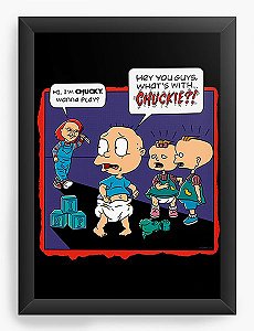 Quadro Decorativo A4 (33X24) Chuck - Nerd e Geek - Presentes Criativos