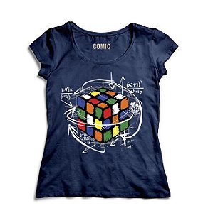 Camiseta Feminina  Cubo Magico. - Nerd e Geek - Presentes Criativos