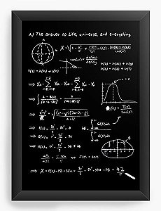 Quadro Decorativo A3 (45X33) Formula Universe - Nerd e Geek - Presentes Criativos