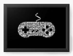 Quadro Decorativo A3 (45X33) Nintendo - Controle - Nerd e Geek - Presentes Criativos