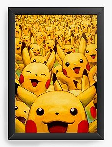 Quadro Decorativo A3 (45X33) Pikachu - Nerd e Geek - Presentes Criativos