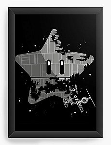 Quadro Decorativo A3 (45X33) Super Estrela da Morte - Nerd e Geek - Presentes Criativos