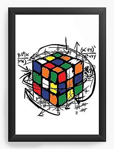 Quadro Decorativo A3 (45X33) Cubo Mágico - Nerd e Geek - Presentes Criativos