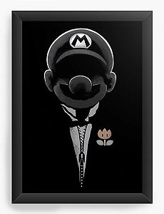 Quadro Decorativo A3 (45X33) Mario the god father - Nerd e Geek - Presentes Criativos