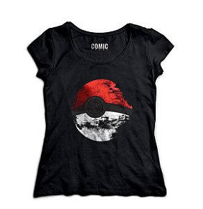 Camiseta Feminina Pokemon Estrela da Morte - Nerd e Geek - Presentes Criativos