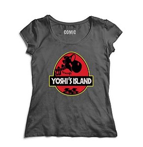 Camiseta Feminina  Yoshi Island - Nerd e Geek - Presentes Criativos