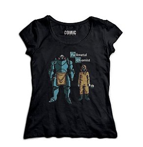 Camiseta Feminina Fullmetal alchemist - Nerd e Geek - Presentes Criativos