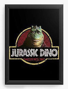 Quadro Decorativo A4 (33X24) Jurassic Dino - Nerd e Geek - Presentes Criativos