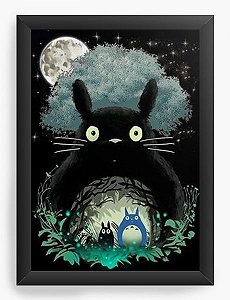 Quadro Decorativo A4 (33X24) My Neighbor Totoro - Nerd e Geek - Presentes Criativos