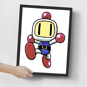 Quadro Decorativo A3 (45X33)  Bomberman - Nerd e Geek - Presentes Criativos