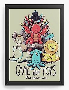 Quadro Decorativo A3 (45X33)  Game Of Toys - Nerd e Geek - Presentes Criativos