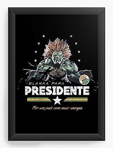 Quadro Decorativo A3 (45X33)  Blanka Presidente - Nerd e Geek - Presentes Criativos