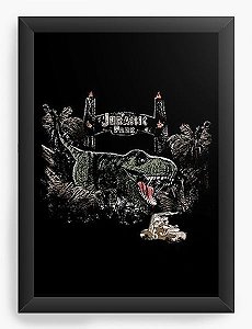 Quadro Decorativo A4 (33X24) Jurassic Park - Nerd e Geek - Presentes Criativos