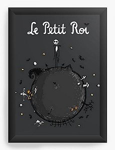 Quadro Decorativo A3 (45X33)  Skelletion Le Petit Roi - Nerd e Geek - Presentes Criativos