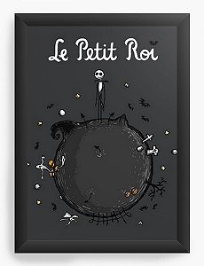 Quadro Decorativo A4 (33X24) Skelletion Le Petit Roi  - Nerd e Geek - Presentes Criativos