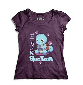 Camiseta Feminina Squirtle- Nerd e Geek - Presentes Criativos