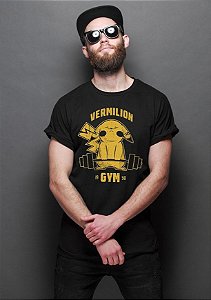 Camiseta Masculina  Pokemon Vermilion Gym - Nerd e Geek - Presentes Criativos
