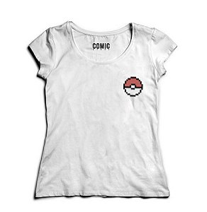 Camiseta Feminina Pokebola- Nerd e Geek - Presentes Criativos