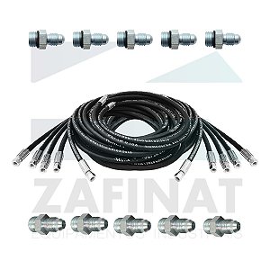 Kit Completo Mangueira Prensada Tam G Para Bloco De 8mm