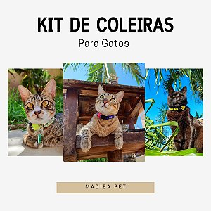 Kit de 5 Coleiras AntI-Enforcamento para Gatos - Diversas Cores