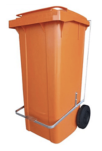 Carrinho Coletor de Lixo (Contentor ou Coletora) com pedal 120 Litros