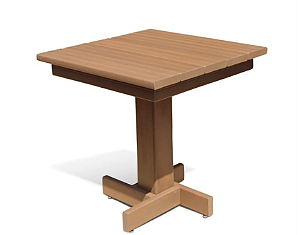 Mesa Quadrada em Madeira Plástica