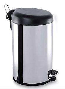 Lixeira Redonda Inox com Pedal 12L