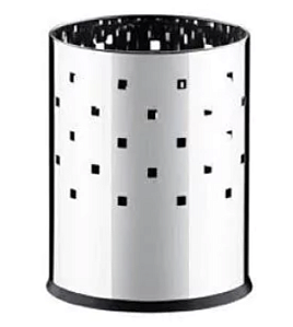 Lixeira Redonda Inox Telada Cesto 9,4L