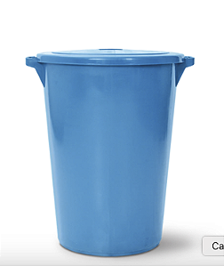 Balde Plástico com Tampa 85L