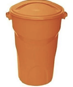 Balde Plástico com Tampa 100L