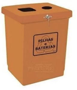 Lixo Coletor de Pilhas e Baterias Retangular 20L