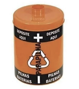 Coletor de Pilhas e Baterias Redondo 15L