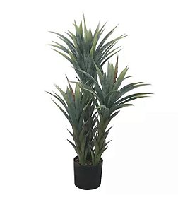 Planta Árvore Artificial Agave Com Powder Verde 95cm