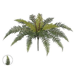 Folhagem Artificial Samambaia Verde 2 Tons Real Toque 55cm