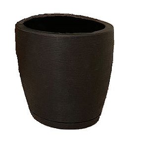 Vaso Cachepot de Plástico Cônico Amsterdã Marrom Solido 27x28