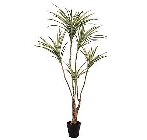 Planta Árvore Artificial Dracena Marginata Amarelo 1,2m